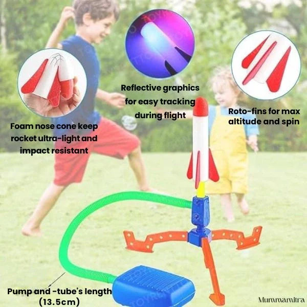 Foam Rocket Launcher | Outdoor Active Fun | Jump-Powered Launches