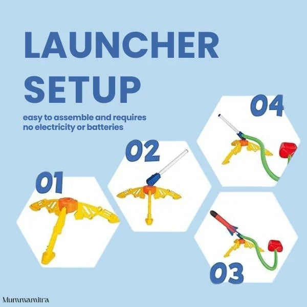 Foam Rocket Launcher | Outdoor Active Fun | Jump-Powered Launches