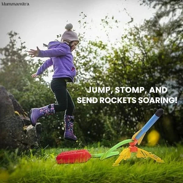Foam Rocket Launcher | Outdoor Active Fun | Jump-Powered Launches