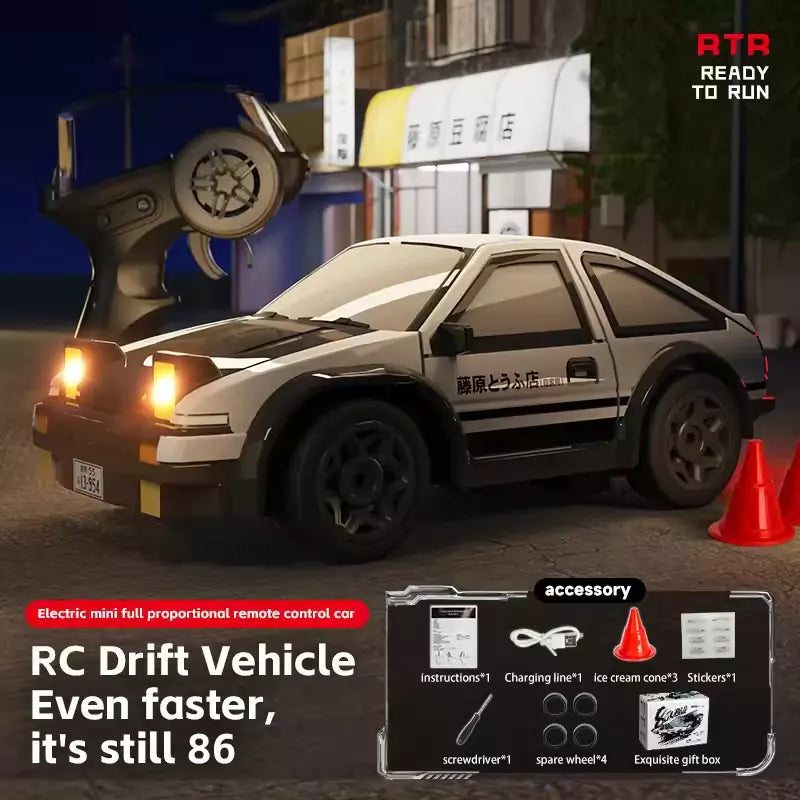Remote Controlled Drift Car with Proportional Speed & LED Lights