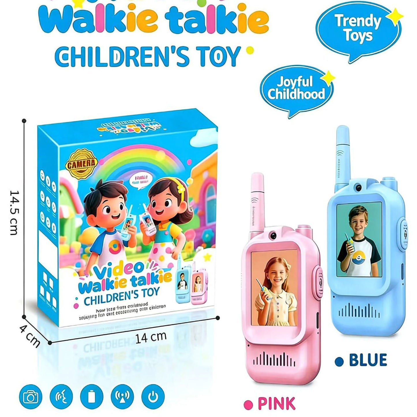 Kids Smart Walkie Talkies with Video Calling